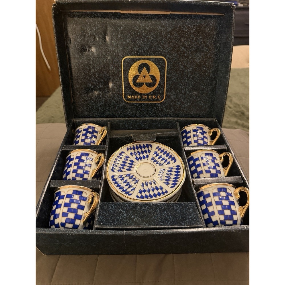 12 Piece Tea/espresso Porcelain Set In‎ Box (6 Total Servings)